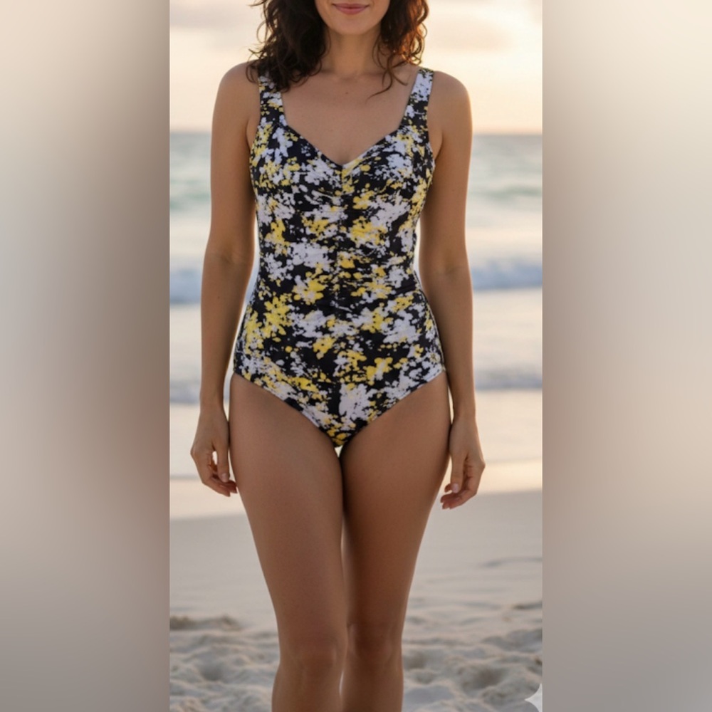 Maxine Floral Womens One Piece Swimsuit Fairycore Cottagecore Boho Floral Beachy